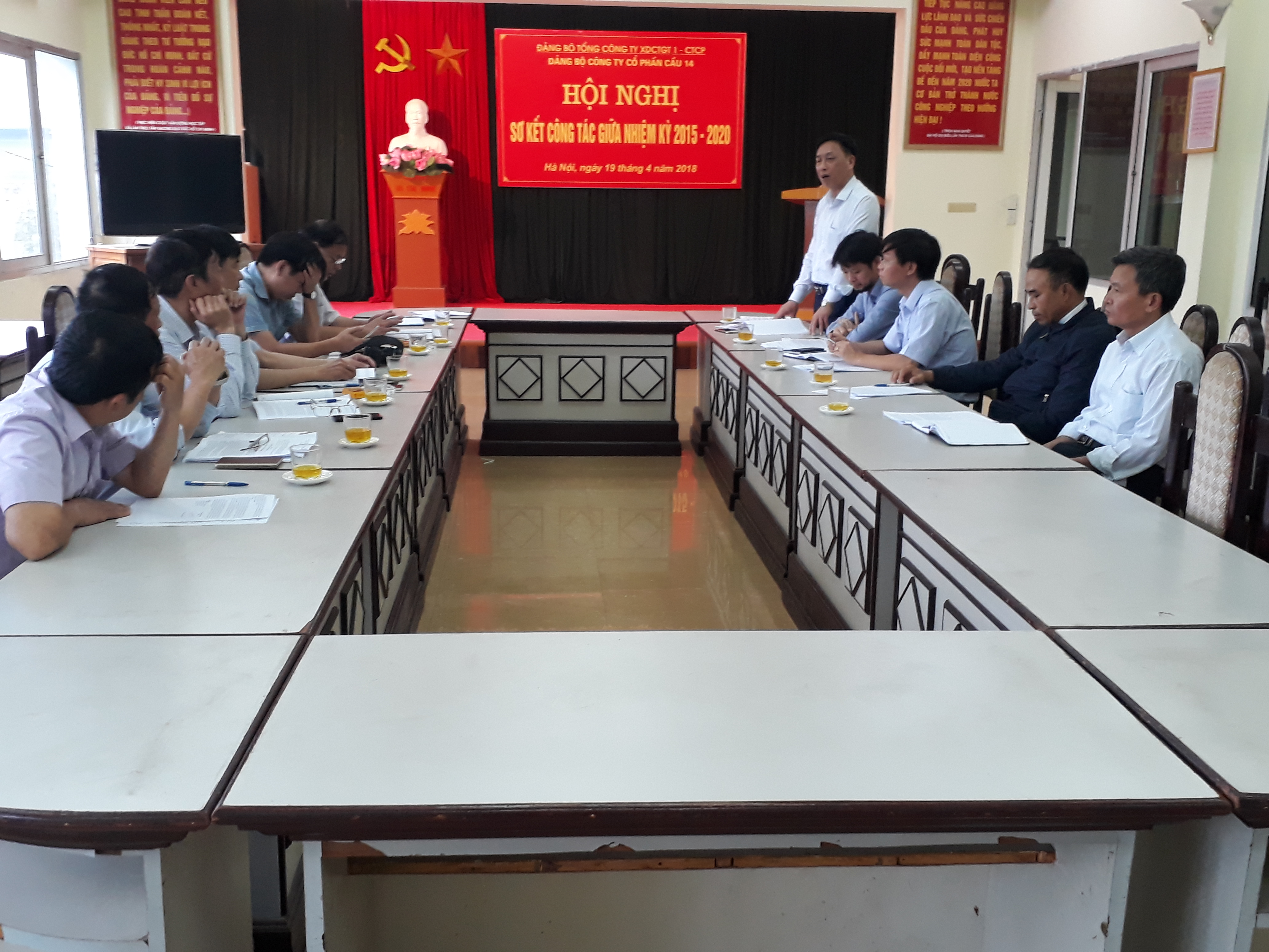 HỘI NGHỊ SƠ KẾT CÔNG TÁC GIỮA NHIỆM KỲ ĐẠI HỘI LẦN THỨ XX ĐẢNG BỘ CÔNG TY CP CẦU 14